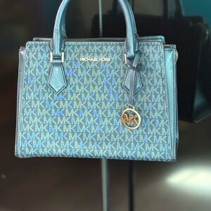 Michael Kors Blue MK Satchel